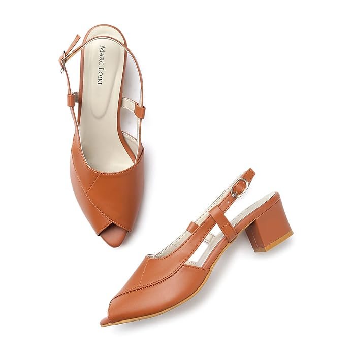 Women's Peep Toe Block Heel Sandals