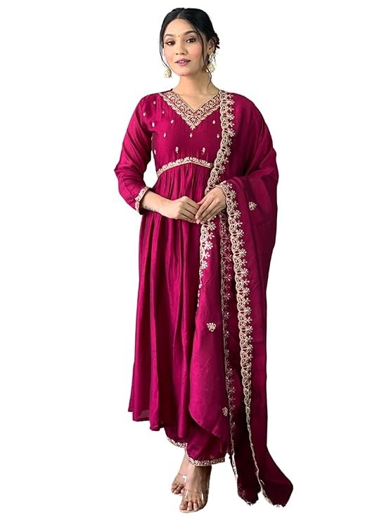5 Beautiful Anarkali Suit Sets for a Royal and Comfortable Look 2026 12 Embroidered Flared Kurta