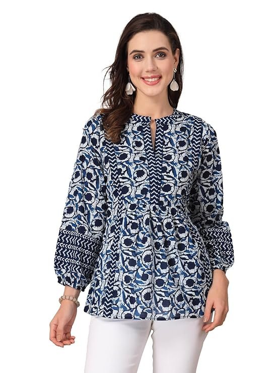 Women's Floral Printed Cotton Top