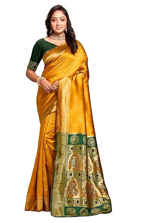 Women's Pure Kanjivaram Silk Paithani Saree 
