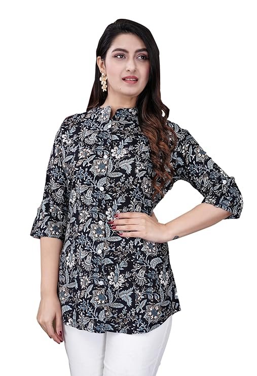 Printed Shirt Style Top for Women
