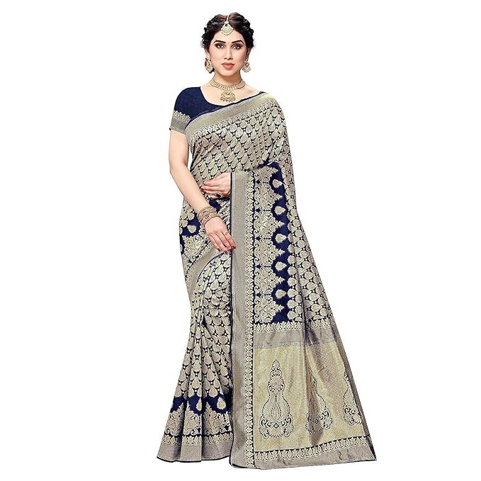 Banarasi Kanjivaram Navy Color Art Silk Saree