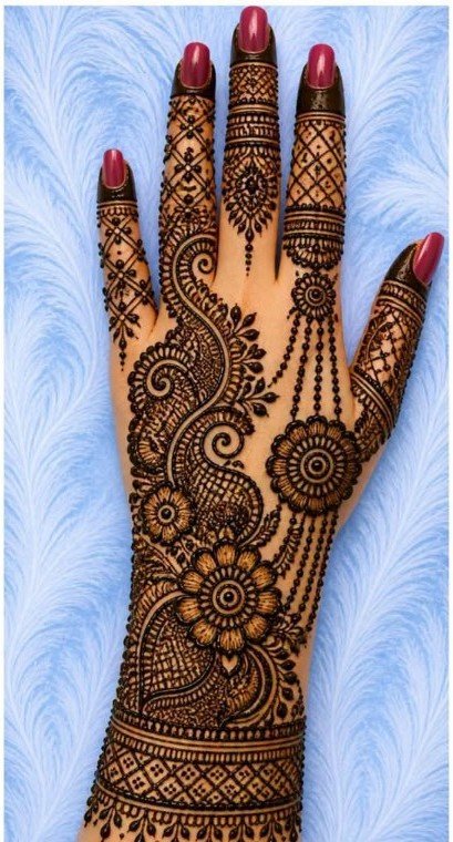 25 Latest Raksha Bandhan Mehndi Designs 2026 for Front & Back Hands 6 Latest Raksha Bandhan mehndi designs featuring simple back hand, Arabic, floral, mandala, bracelet, and full-hand henna patterns for women in 2026.
