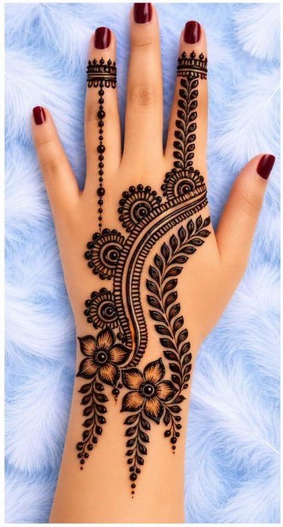 25 Latest Raksha Bandhan Mehndi Designs 2026 for Front & Back Hands 9 Latest Raksha Bandhan mehndi designs featuring simple back hand, Arabic, floral, mandala, bracelet, and full-hand henna patterns for women in 2026.