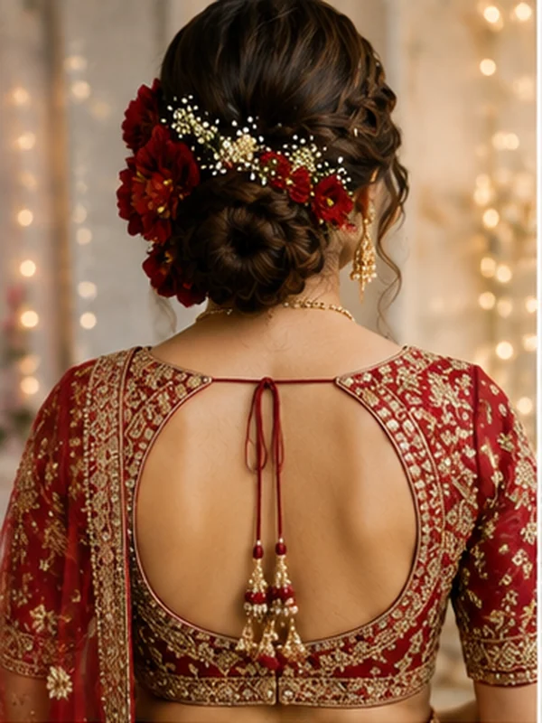 25 Beautiful Bridal Blouse Designs to Pair With Sarees 2026 5 Bridal Blouse Designs, Bridal Blouse Designs 2026, Bridal Saree Blouse, Wedding Blouse Designs, Designer Blouse, Blouse Back Designs, Bridal Wear, Saree Blouse Designs, Indian Bridal Fashion, Embroidered Blouse, Festive Blouse