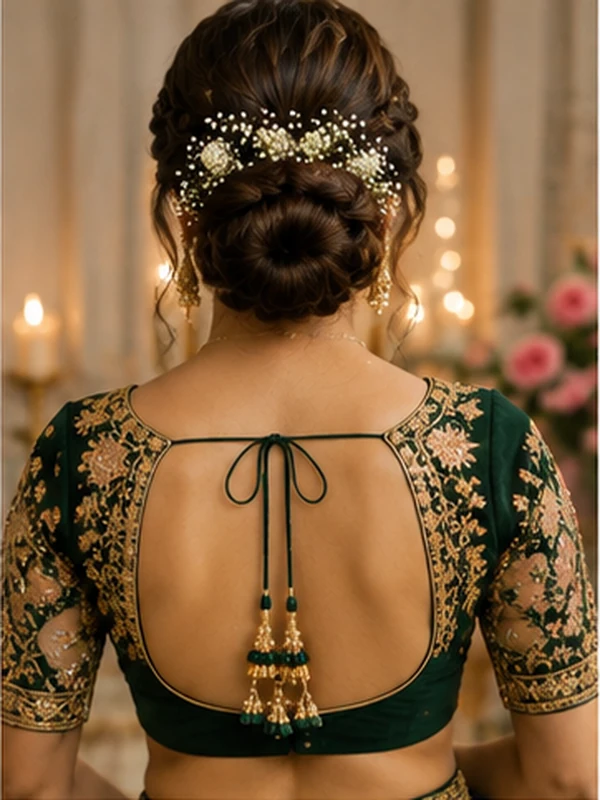 25 Beautiful Bridal Blouse Designs to Pair With Sarees 2026 9 Bridal Blouse Designs, Bridal Blouse Designs 2026, Bridal Saree Blouse, Wedding Blouse Designs, Designer Blouse, Blouse Back Designs, Bridal Wear, Saree Blouse Designs, Indian Bridal Fashion, Embroidered Blouse, Festive Blouse