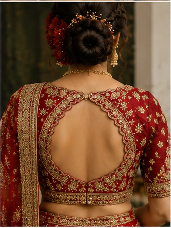 25 Beautiful Bridal Blouse Designs to Pair With Sarees 2026 13 Bridal Blouse Designs, Bridal Blouse Designs 2026, Bridal Saree Blouse, Wedding Blouse Designs, Designer Blouse, Blouse Back Designs, Bridal Wear, Saree Blouse Designs, Indian Bridal Fashion, Embroidered Blouse, Festive Blouse