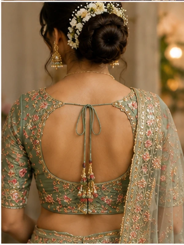 25 Beautiful Bridal Blouse Designs to Pair With Sarees 2026 14 Bridal Blouse Designs, Bridal Blouse Designs 2026, Bridal Saree Blouse, Wedding Blouse Designs, Designer Blouse, Blouse Back Designs, Bridal Wear, Saree Blouse Designs, Indian Bridal Fashion, Embroidered Blouse, Festive Blouse