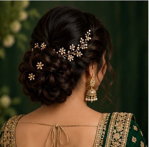 Bridal Hairstyles, Bridal Hairstyle Ideas, Indian Bridal Hairstyles, Wedding Hairstyles, Bridal Bun, Bridal Braid, Floral Bridal Hairstyle, Bridal Hair Accessories, Wedding Hair Ideas, Traditional Bridal Hairstyle, Bridal Hair 2026, Indian Wedding Hairstyles, Latest Bridal Hairstyles, Bridal Look, Wedding Inspiration