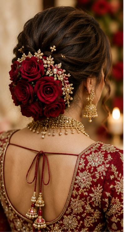 Bridal Hairstyles, Bridal Hairstyle Ideas, Indian Bridal Hairstyles, Wedding Hairstyles, Bridal Bun, Bridal Braid, Floral Bridal Hairstyle, Bridal Hair Accessories, Wedding Hair Ideas, Traditional Bridal Hairstyle, Bridal Hair 2026, Indian Wedding Hairstyles, Latest Bridal Hairstyles, Bridal Look, Wedding Inspiration