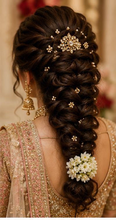 Bridal Hairstyles, Bridal Hairstyle Ideas, Indian Bridal Hairstyles, Wedding Hairstyles, Bridal Bun, Bridal Braid, Floral Bridal Hairstyle, Bridal Hair Accessories, Wedding Hair Ideas, Traditional Bridal Hairstyle, Bridal Hair 2026, Indian Wedding Hairstyles, Latest Bridal Hairstyles, Bridal Look, Wedding Inspiration
