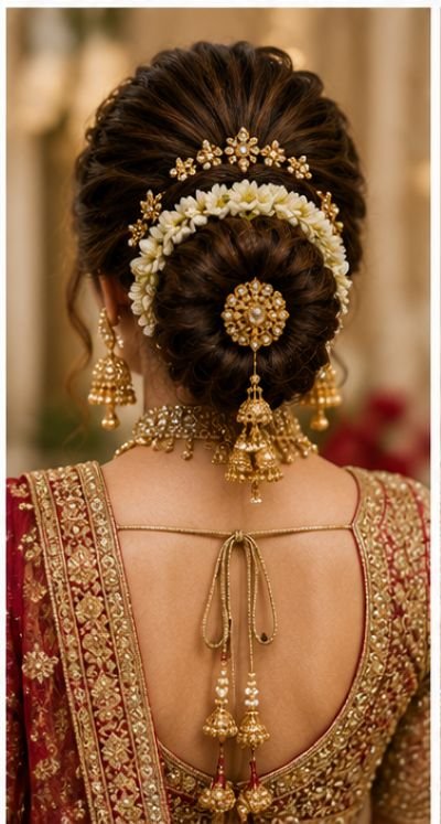 Bridal Hairstyles, Bridal Hairstyle Ideas, Indian Bridal Hairstyles, Wedding Hairstyles, Bridal Bun, Bridal Braid, Floral Bridal Hairstyle, Bridal Hair Accessories, Wedding Hair Ideas, Traditional Bridal Hairstyle, Bridal Hair 2026, Indian Wedding Hairstyles, Latest Bridal Hairstyles, Bridal Look, Wedding Inspiration