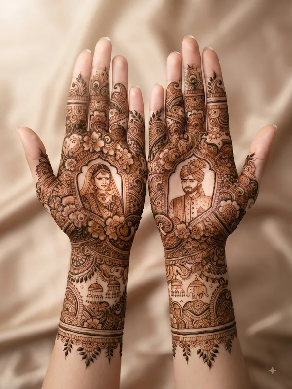 15 Beautiful Bridal Mehndi Designs for Full Hands 10 latest bridal mehndi designs for full hands featuring traditional, peacock, mandala, Arabic, jaali, floral, Rajasthani, Pakistani, and dulha dulhan patterns.