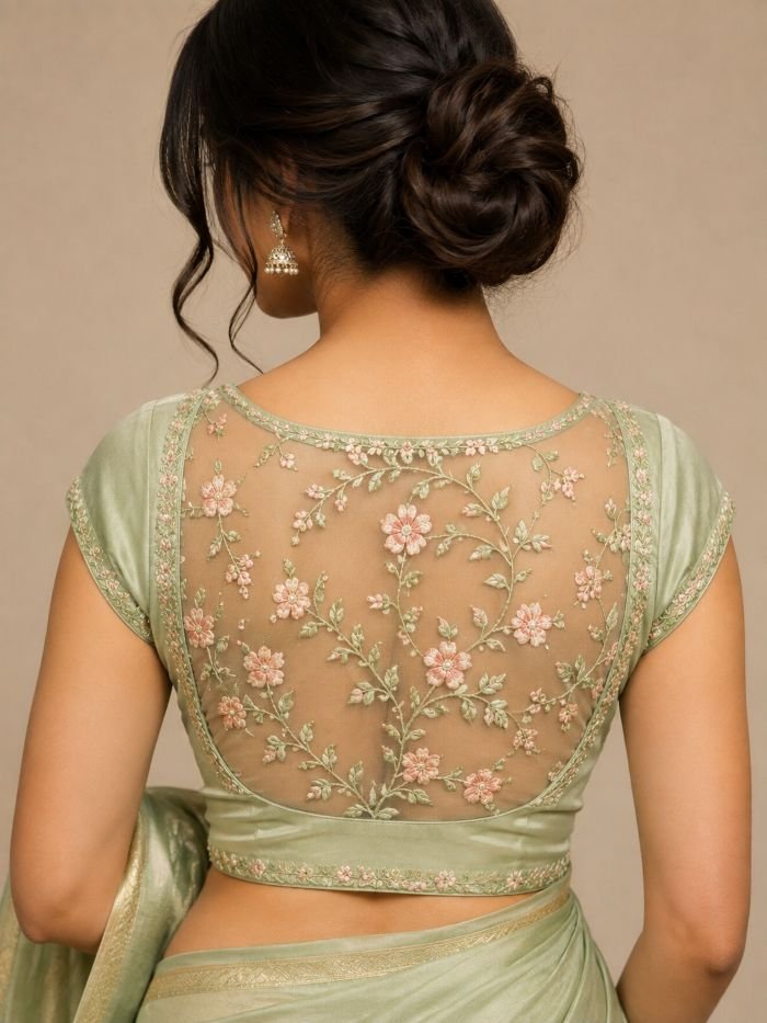 latest blouse back designs for saree