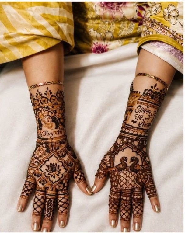 25 Latest Raksha Bandhan Mehndi Designs 2026 for Front & Back Hands 12 Latest Raksha Bandhan mehndi designs featuring simple back hand, Arabic, floral, mandala, bracelet, and full-hand henna patterns for women in 2026.