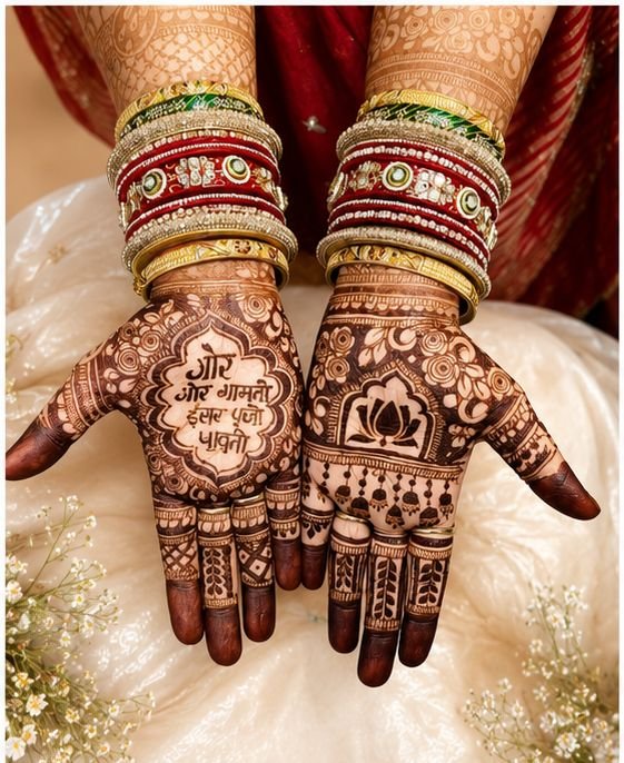 Personalized Name Mehndi Design