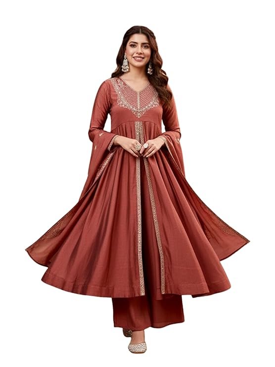 Beautiful Anarkali Kurta Set Designs for Women to Try This Season 2026 11 Women’s Silk Anarkali Kurta Pant