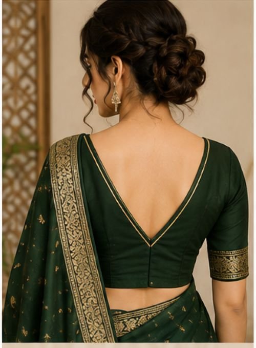 V-Neck Blouse Designs for Elegant Wedding and Festive Looks in 2026 6 V-Neck Blouse Designs, V-Neck Blouse Designs 2026, V-Neck Blouse for Saree, V-Neck Blouse Back Designs, Designer Blouse Designs, Latest Blouse Designs, Saree Blouse Designs, Deep V-Neck Blouse, Bridal Blouse Designs, Party Wear Blouse