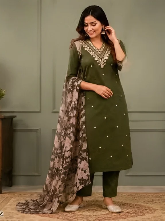 Kurta Set: Stylish Women’s Kurta Sets on Meesho for Every Occasion 9 Beautiful GREEN KURTA SET For Women