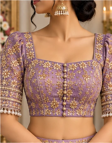 Square Neck Blouse Design
