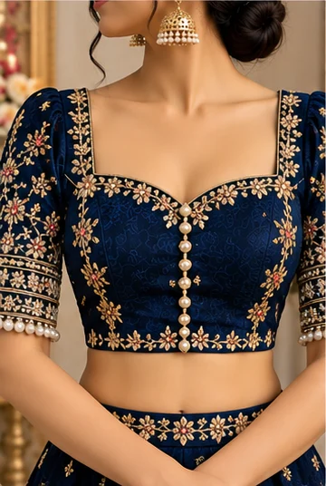 Embroidered Blouse Design For Navratri 2026