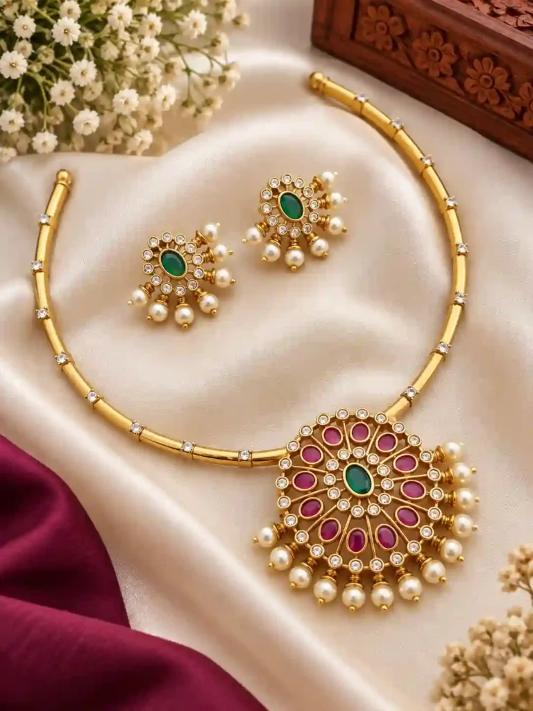 Choker Necklace Set for Women: Wedding और Festive Look के लिए खूबसूरत Necklace Set Designs 7 High Quality Necklace Set For Girls