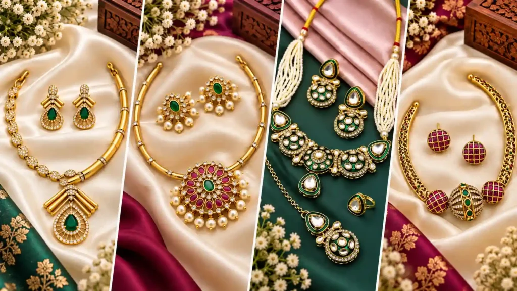Choker Necklace Set for Women: Wedding और Festive Look के लिए खूबसूरत Necklace Set Designs 2 Choker Necklace Set for Women
