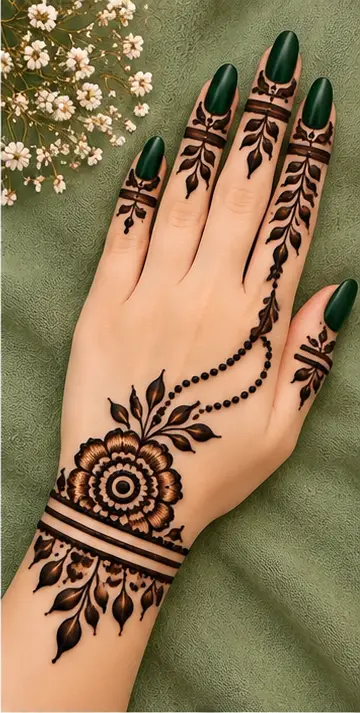 25 Mahandi Dijain Photo: Navratri 2026 के लिए खूबसूरत Mehndi Designs 2026 19 Easy Mehndi Design for Girls