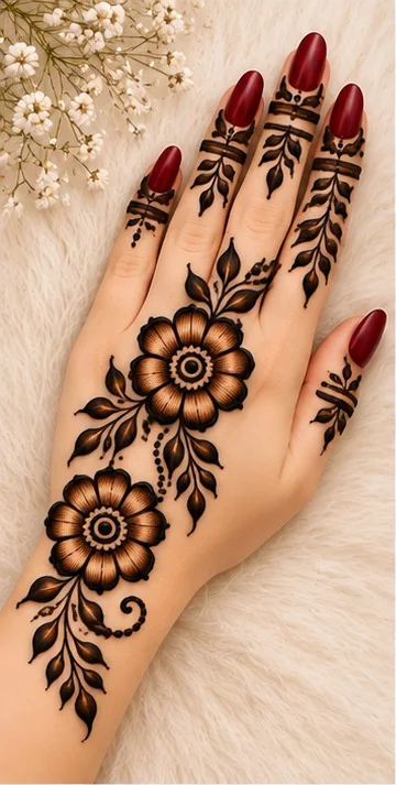 25 Mahandi Dijain Photo: Navratri 2026 के लिए खूबसूरत Mehndi Designs 2026 17 simple Mehndi Design for Girls