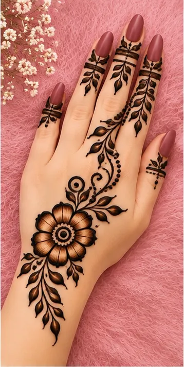 25 Mahandi Dijain Photo: Navratri 2026 के लिए खूबसूरत Mehndi Designs 2026 18 Easy Mehndi Design for Girls