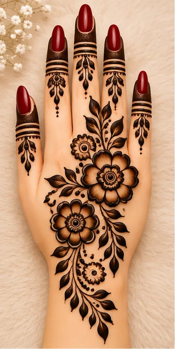 25 Mahandi Dijain Photo: Navratri 2026 के लिए खूबसूरत Mehndi Designs 2026 5 Floral Arabic Mehndi Design