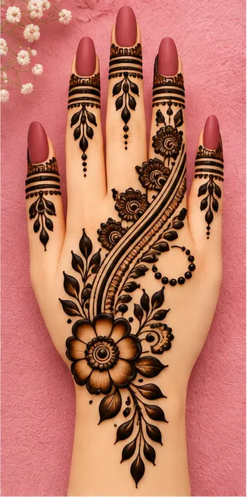 25 Mahandi Dijain Photo: Navratri 2026 के लिए खूबसूरत Mehndi Designs 2026 6 Floral Mehndi Design 01 2