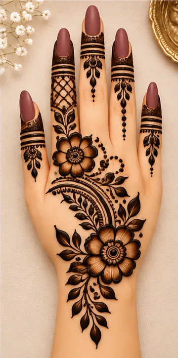 25 Mahandi Dijain Photo: Navratri 2026 के लिए खूबसूरत Mehndi Designs 2026 10 Finger Mehndi Design For Women