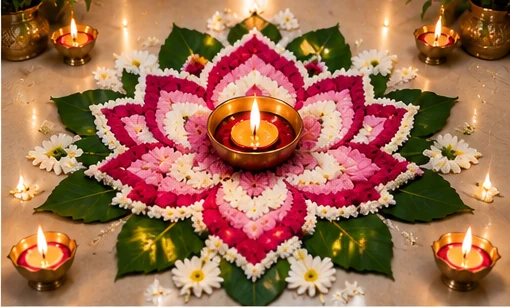 Flower Rangoli Designs for Ganesh Chaturthi 2026