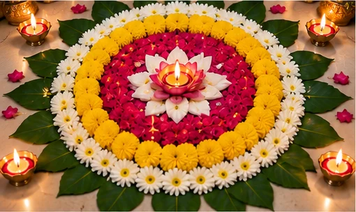 Flower Rangoli Designs for Ganesh Chaturthi 2026