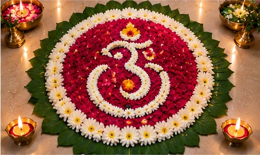 Flower Rangoli Designs for Ganesh Chaturthi 2026