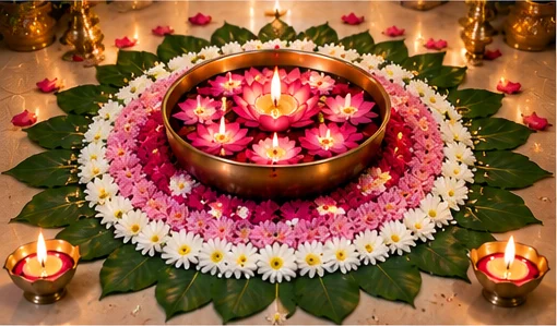 Flower Rangoli Designs for Ganesh Chaturthi 2026