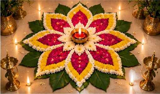 Flower Rangoli Designs for Ganesh Chaturthi 2026