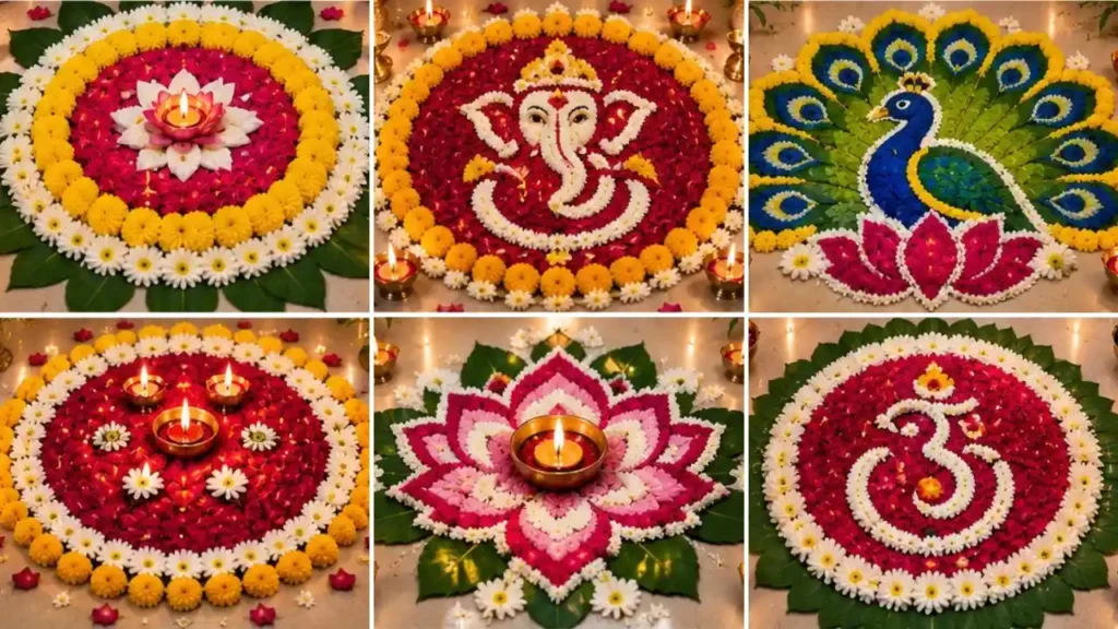 Flower Rangoli Designs for Ganesh Chaturthi 2026