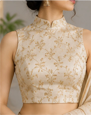 High Neck Blouse Design