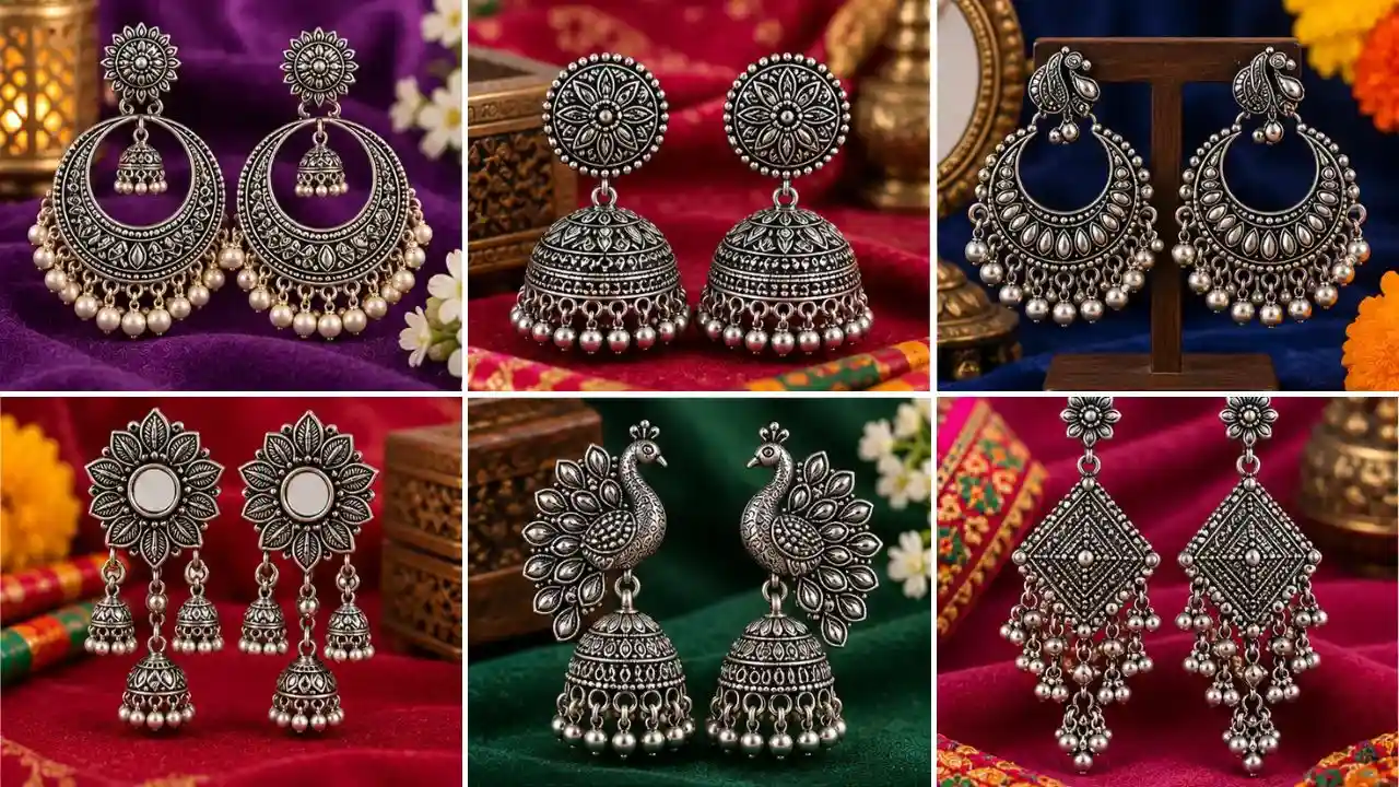 Navratri Earrings Designs 2026: इन Silver Earrings से Garba और Festive Look लगेगा खास! 4 Navratri Earrings Designs 2026