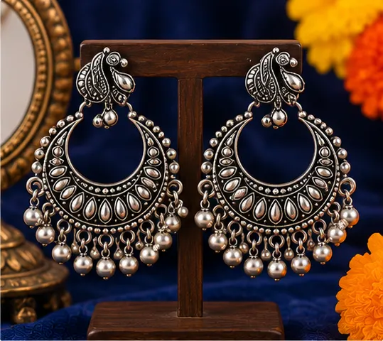 Peacock Chandbali Earrings Design