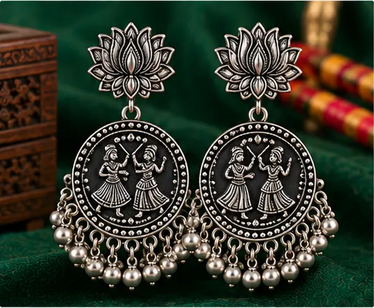 Traditional Dance Motif Earrings