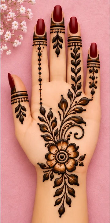 25 Mahandi Dijain Photo: Navratri 2026 के लिए खूबसूरत Mehndi Designs 2026 15 Simple Mehndi Design For Girls