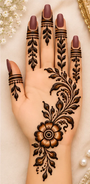 25 Mahandi Dijain Photo: Navratri 2026 के लिए खूबसूरत Mehndi Designs 2026 16 Simple Mehndi Design For Girls