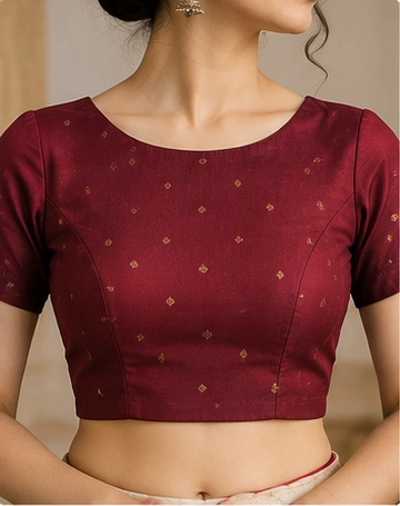 Simple Round Neck Blouse Design