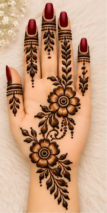 25 Mahandi Dijain Photo: Navratri 2026 के लिए खूबसूरत Mehndi Designs 2026 23 Easy Mehndi Design for Girls