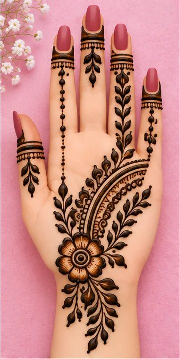 25 Mahandi Dijain Photo: Navratri 2026 के लिए खूबसूरत Mehndi Designs 2026 24 Mehndi Design for Girls