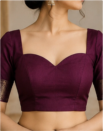 Sweetheart Neck Blouse Design